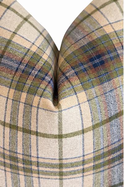 Neutral Plaid Pillow Cover, Beige Throw Cushion, Rustic Farmhouse Accent, Cottage Home Decor