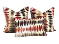 Boho Ikat Rust Burgundy Throw Pillow Cover, Abstract Southwest Cushion Home Decor