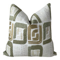 Sage Green Abstract Pillow Cover, Modern Organic Cushion Cover.
