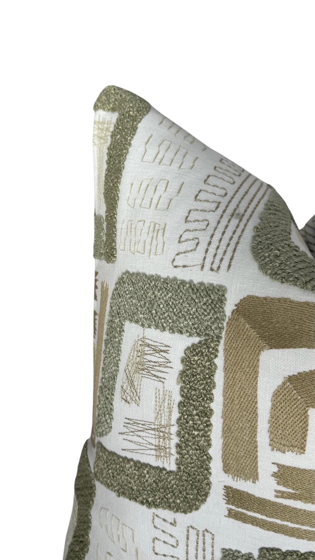 Sage Green Abstract Pillow Cover, Modern Organic Cushion Cover.