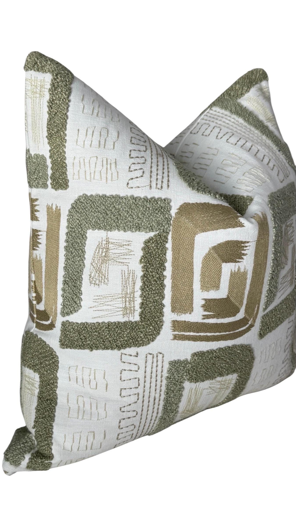 Sage Green Abstract Pillow Cover, Modern Organic Cushion Cover.
