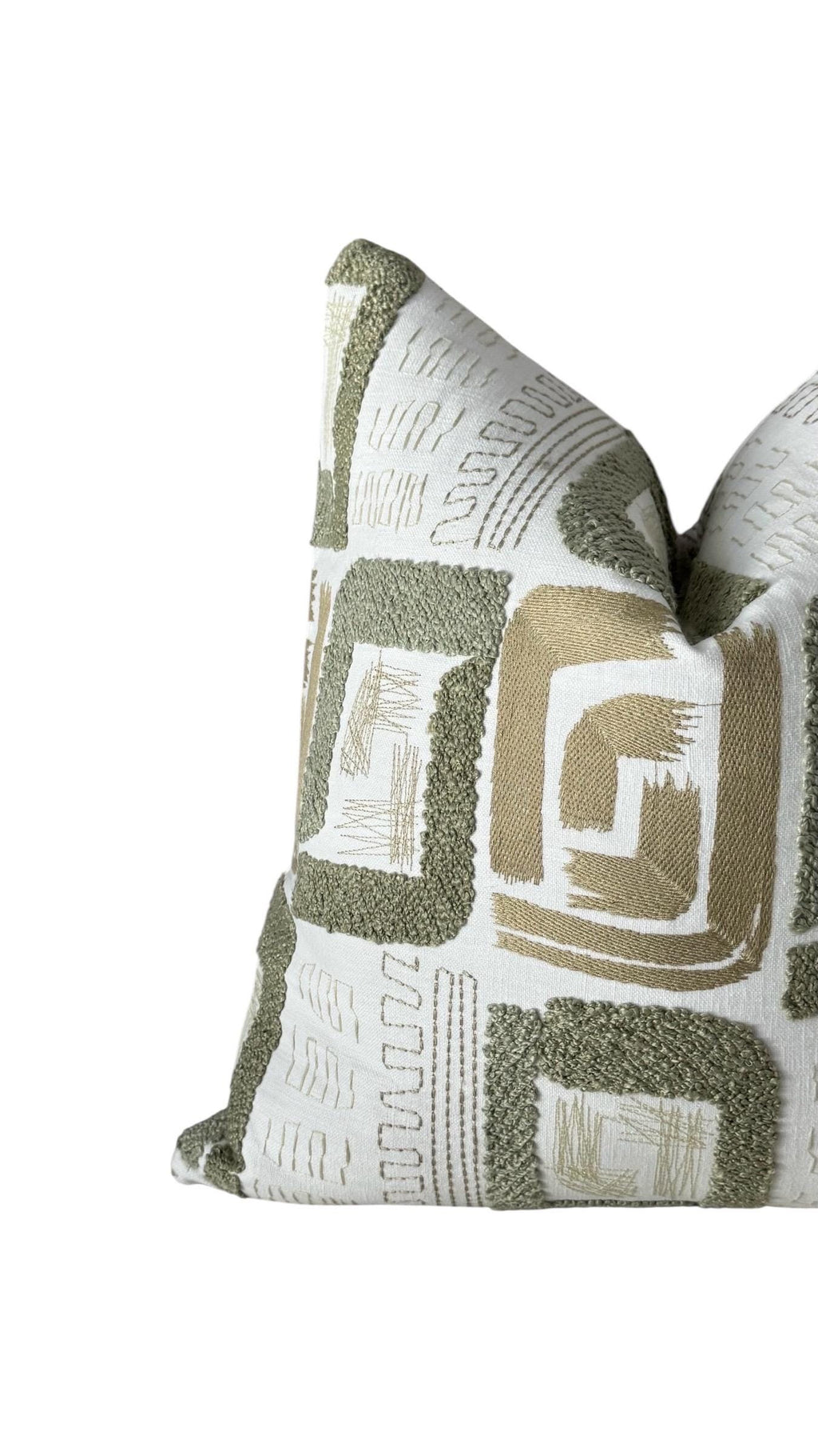 Sage Green Abstract Pillow Cover, Modern Organic Cushion Cover.