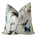 Blue Bird Floral Pillow Cover, Decorative Accent Cushion, Nature Inspired Home Decor
