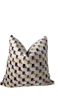 Modern Neutral Geometric Throw Pillow Cover, Textured Decorative Cushion Cover.