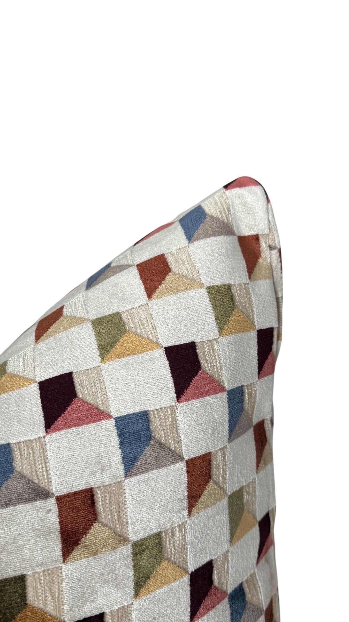 Modern Neutral Geometric Throw Pillow Cover, Textured Decorative Cushion Cover.