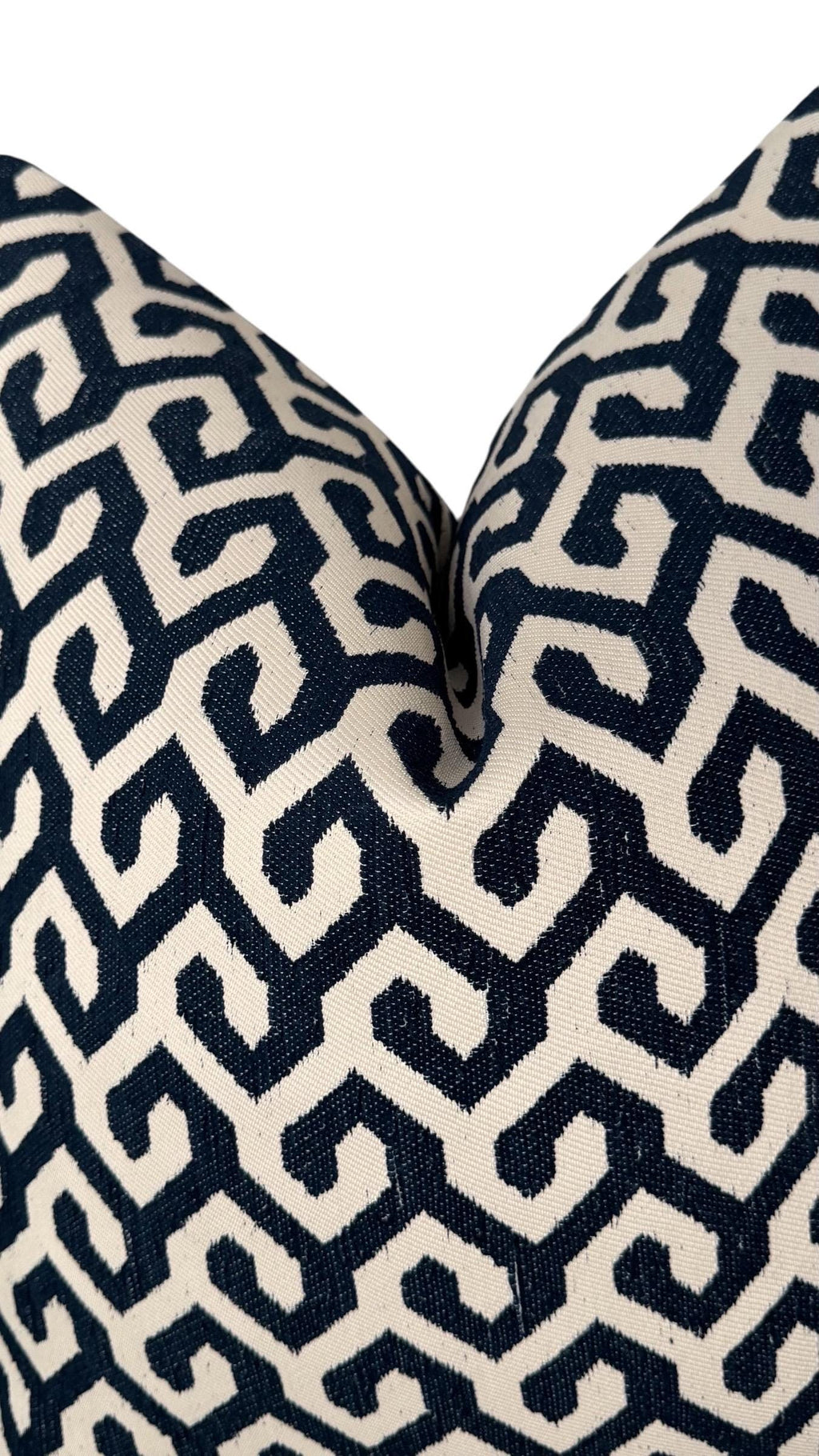 Navy Blue Geometric Pillow Cover, Neutral Throw Pillow