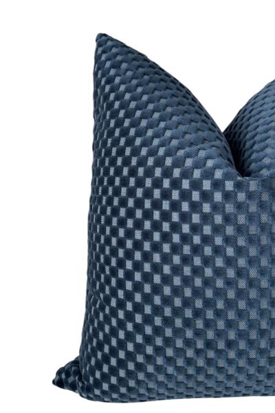 Navy Blue Velvet Pillow Cover, Modern Throw Pillow