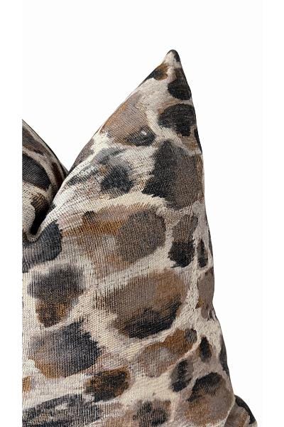 Neutral Animal Print Pillow Cover, Brown Decorative Throw Pillow