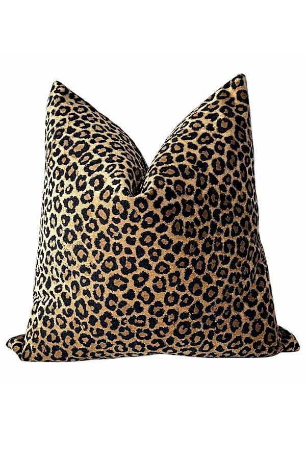 Leopard Print Pillow Cover, Neutral Animal Throw Accent Pillow
