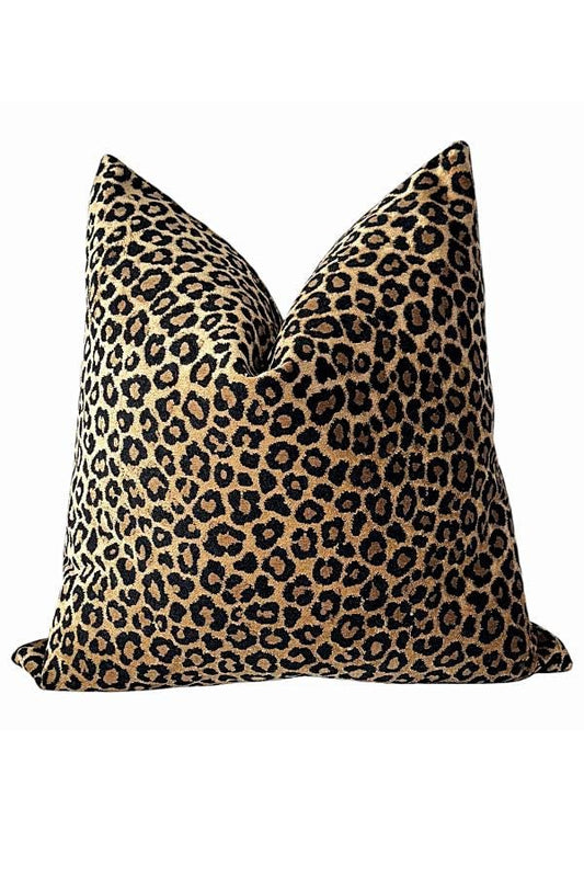 Leopard Print Pillow Cover, Neutral Animal Throw Accent Pillow