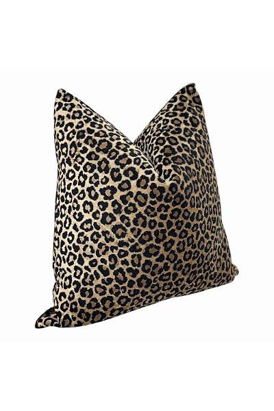 Leopard Print Pillow Cover, Neutral Animal Throw Accent Pillow