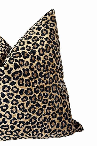 Leopard Print Pillow Cover, Neutral Animal Throw Accent Pillow