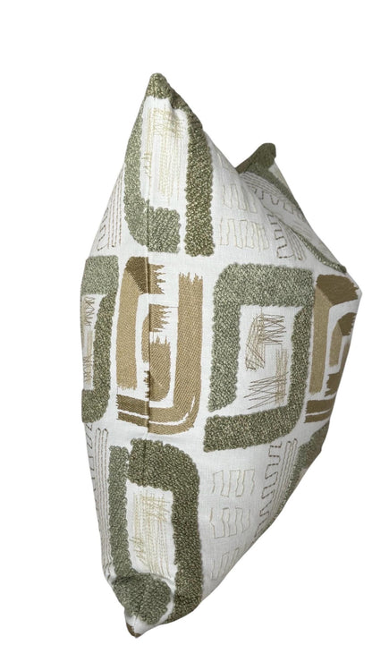Sage Green Abstract Pillow Cover, Modern Organic Cushion Cover.