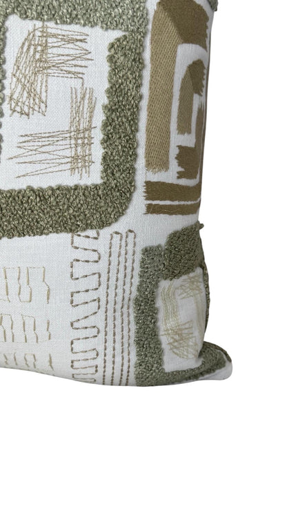 Sage Green Abstract Pillow Cover, Modern Organic Cushion Cover.