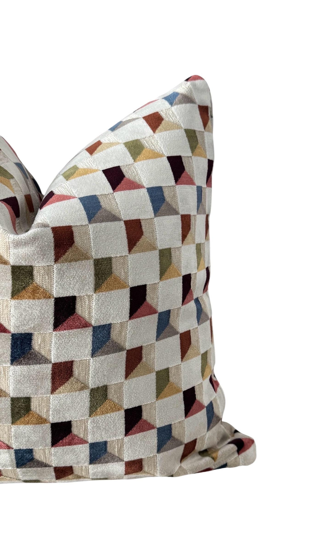 Modern Neutral Geometric Throw Pillow Cover, Textured Decorative Cushion Cover.