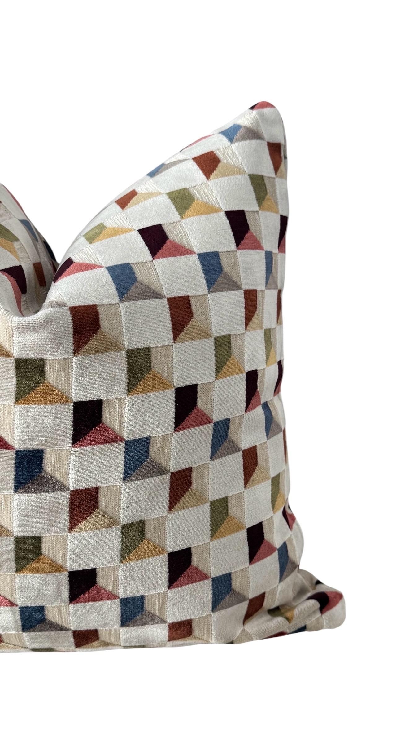 Modern Neutral Geometric Throw Pillow Cover, Textured Decorative Cushion Cover.