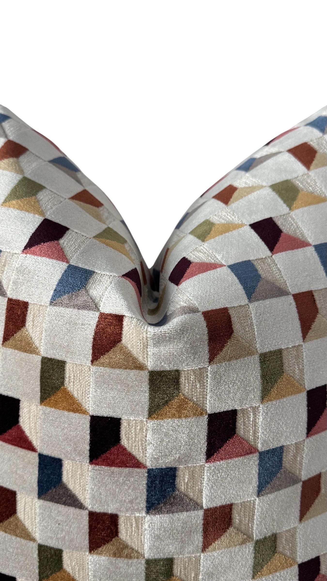 Modern Neutral Geometric Throw Pillow Cover, Textured Decorative Cushion Cover.