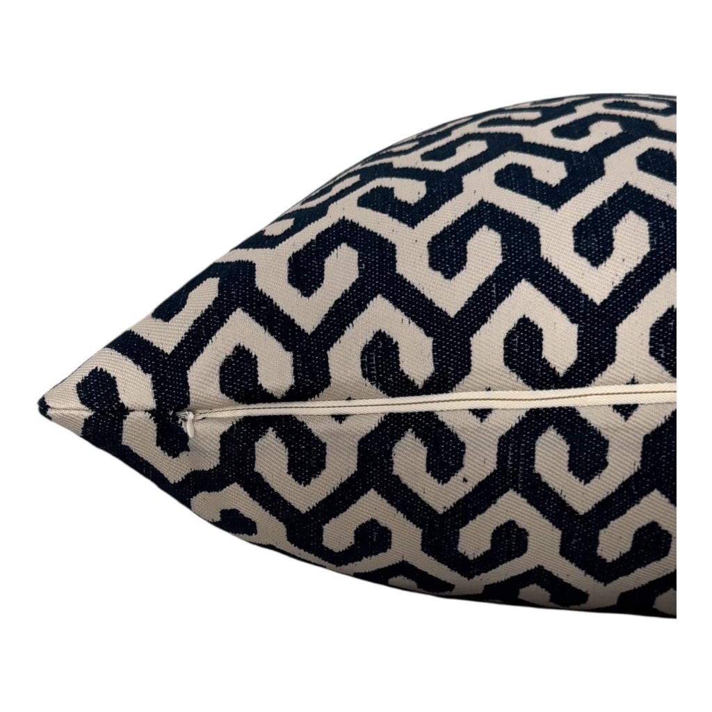Navy Blue Geometric Pillow Cover, Neutral Throw Pillow