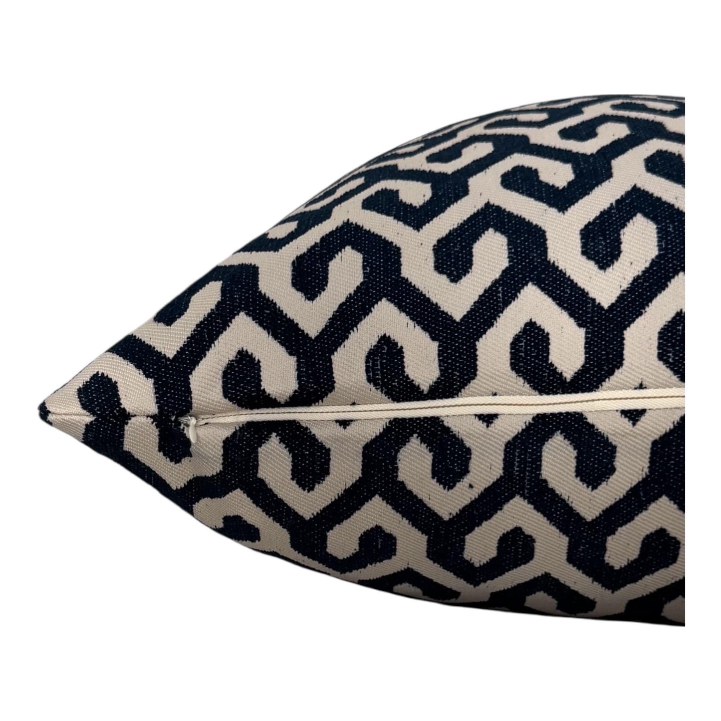 Navy Blue Geometric Pillow Cover, Neutral Throw Pillow