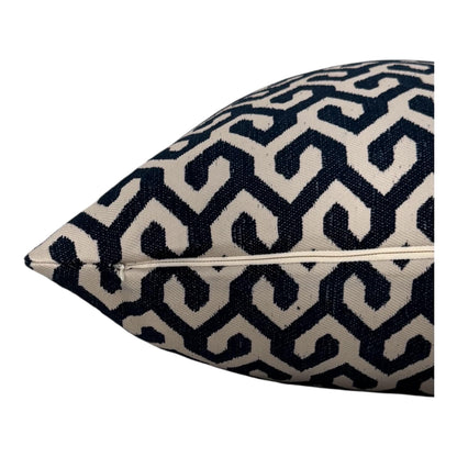 Navy Blue Geometric Pillow Cover, Neutral Throw Pillow