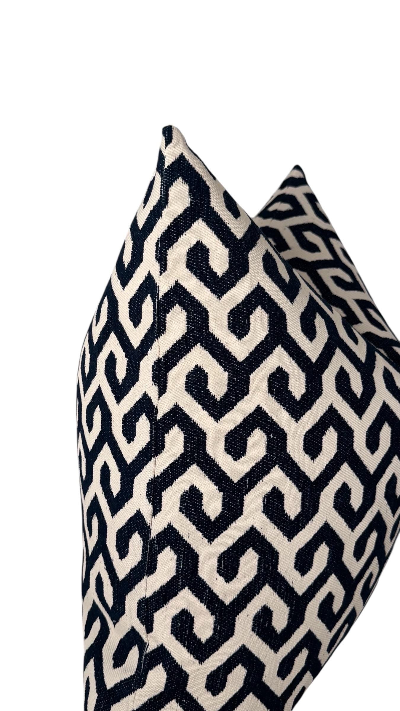 Navy Blue Geometric Pillow Cover, Neutral Throw Pillow