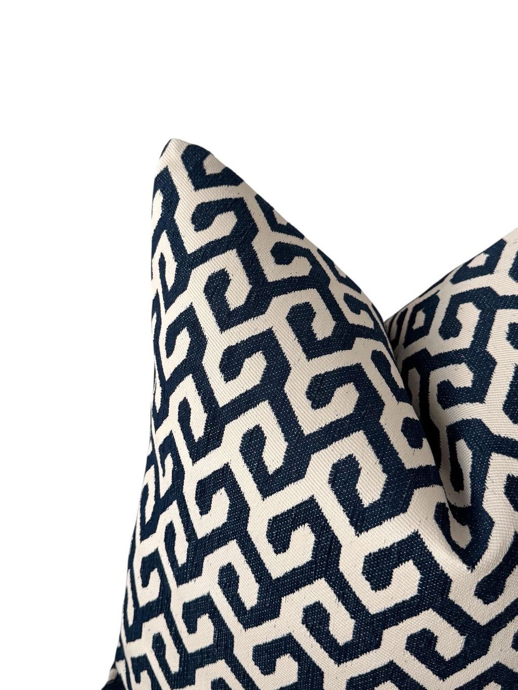 Navy Blue Geometric Pillow Cover, Neutral Throw Pillow
