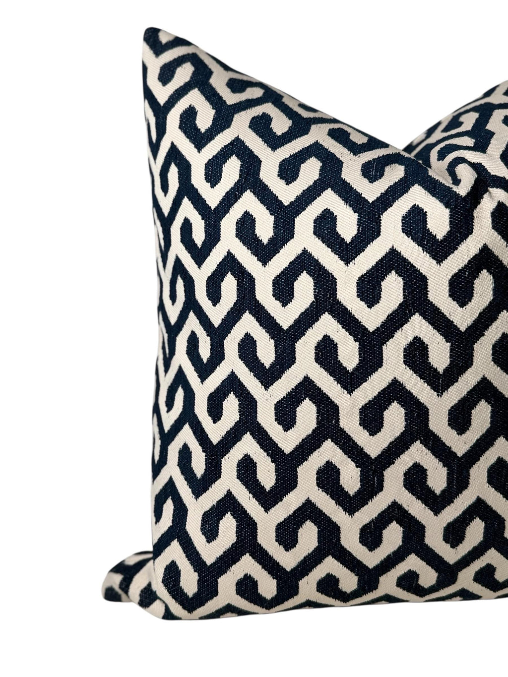 Navy Blue Geometric Pillow Cover, Neutral Throw Pillow