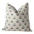 Beige Blue Gray Geometric Woven Pillow Cover, Neutral Decorative Cushion