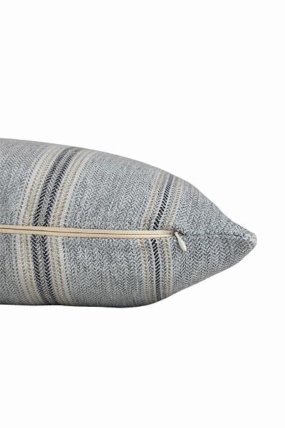 Gray Stripe Woven Pillow Cover, Modern Farmhouse Accent Cushion