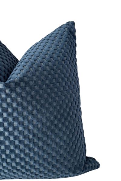 Navy Blue Velvet Pillow Cover, Modern Throw Pillow