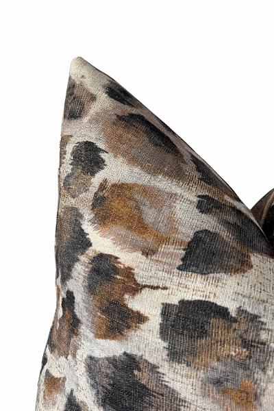 Neutral Animal Print Pillow Cover, Brown Decorative Throw Pillow