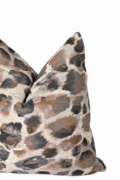Neutral Animal Print Pillow Cover, Brown Decorative Throw Pillow