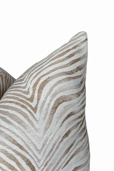 Neutral Zebra Pillow Cover, Beige Cream Throw Pillow