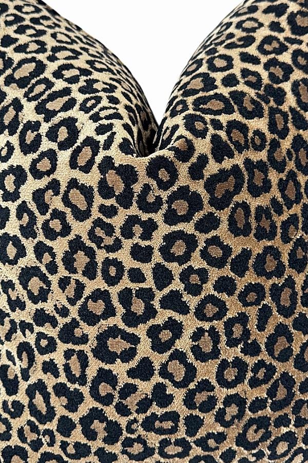 Leopard Print Pillow Cover, Neutral Animal Throw Accent Pillow