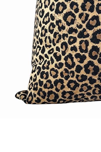 Leopard Print Pillow Cover, Neutral Animal Throw Accent Pillow