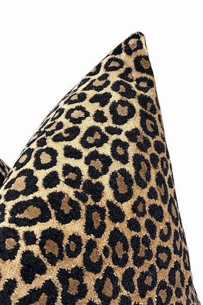 Leopard Print Pillow Cover, Neutral Animal Throw Accent Pillow