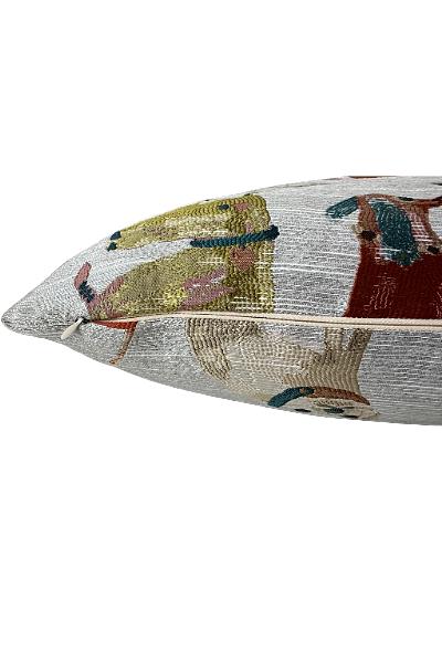 Whimsical Dog Pillow Cover | Decorative Animal Print Accent Pillow | Novelty Throw Cushion