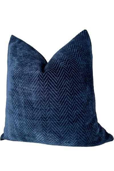 Blue Chinoiserie Decorative Pillow Cover Set, Navy Floral Neutral Sofa Accent Cushions