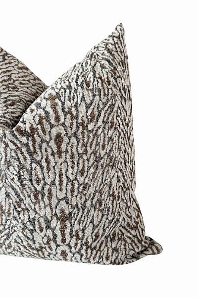 Textured Neutral Pillow Cover | Brown Cream Woven Accent Cushion | Modern Decorative Throw Pillow
