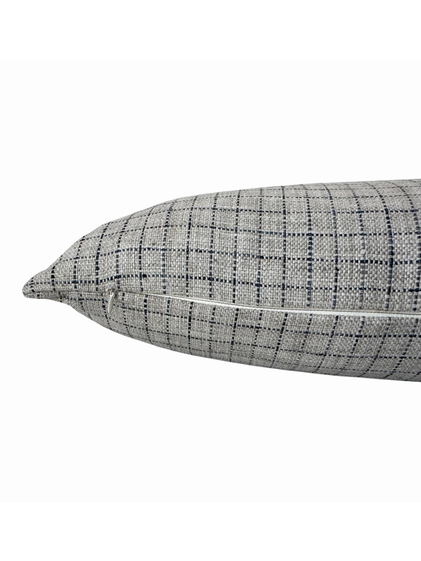 Beige Plaid Pillow Cover, Textured Farmhouse Cushion, Neutral Sofa Accent Decor