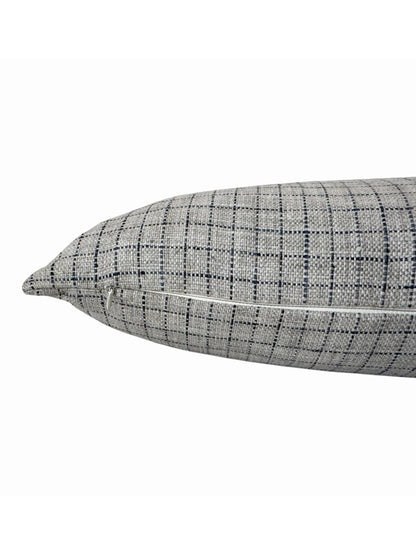 Beige Plaid Pillow Cover, Textured Farmhouse Cushion, Neutral Sofa Accent Decor