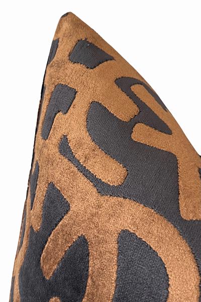 Espresso Brown Black Velvet Pillow Cover, Modern Designer Cushion, Luxury Accent Decor