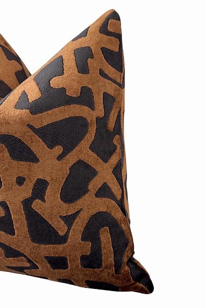 Espresso Brown Black Velvet Pillow Cover, Modern Designer Cushion, Luxury Accent Decor