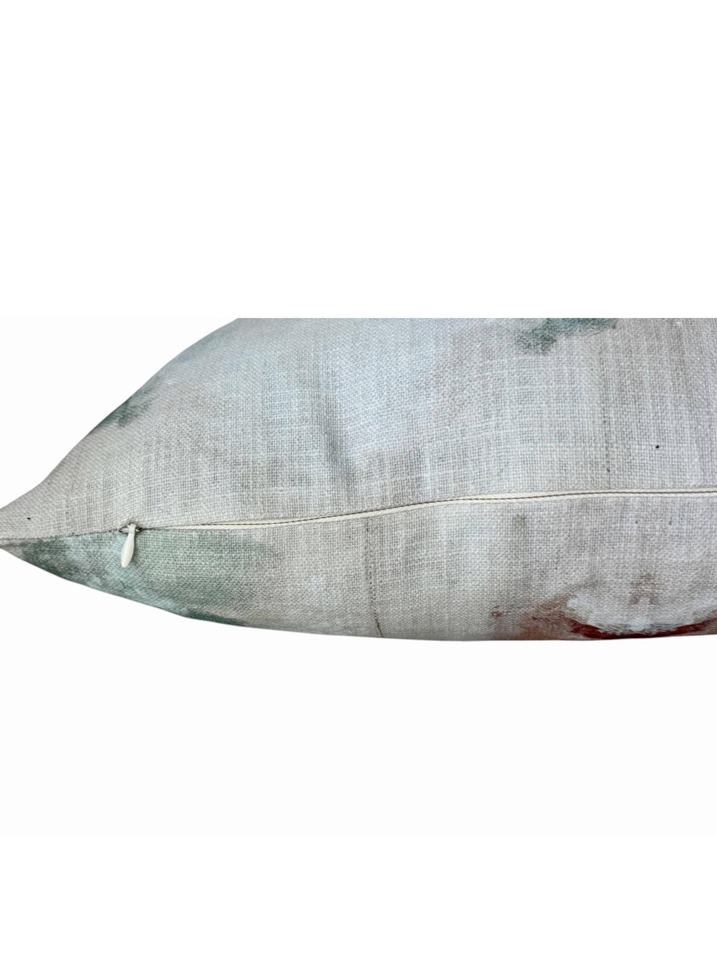 Abstract Watercolor Pillow Cover, Aqua Rust Neutral Boho Throw Pillow