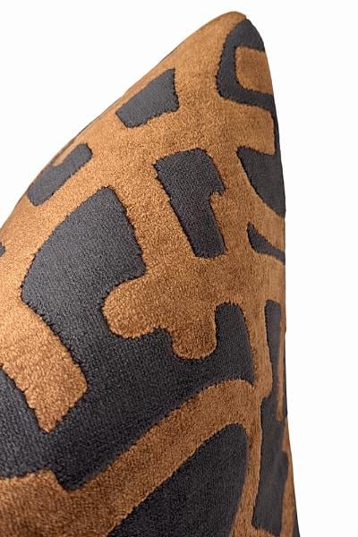 Espresso Brown Black Velvet Pillow Cover, Modern Designer Cushion, Luxury Accent Decor