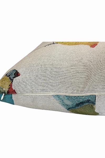 Bird Print Pillow Cover, Tropical Throw Cushion, Botanical Accent, Coastal Home Decor