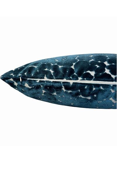 Teal Velvet Pillow Cover, Textured Abstract Accent Cushion