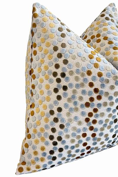 Textured Dot Pillow Cover, Neutral Throw Cushion, Modern Farmhouse Accent, Designer Home Decor