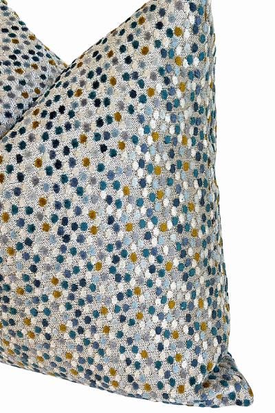 Blue Textured Pillow Cover, Modern Throw Cushion, Coastal Farmhouse Accent, Designer Home Decor