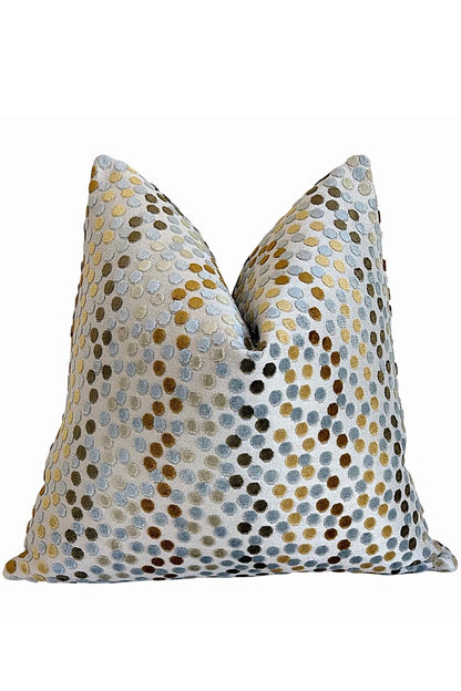 Textured Dot Pillow Cover, Neutral Throw Cushion, Modern Farmhouse Accent, Designer Home Decor
